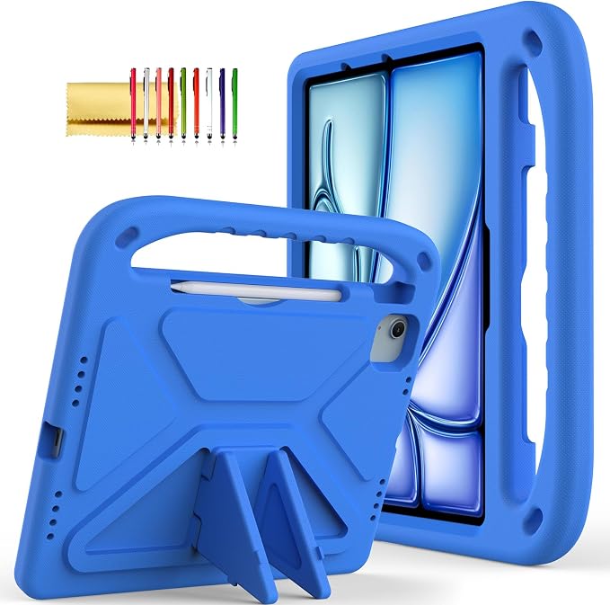 Dteck Kids Case for iPad 10.2 - Shockproof Rugged EVA Handle Stand Child Proof Case for iPad 9/8/7 Generation Black