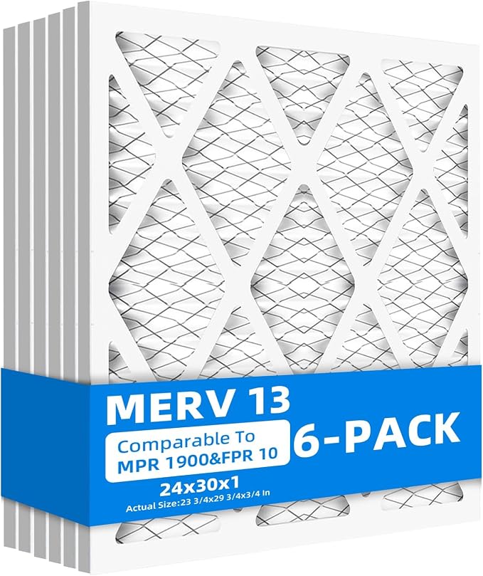 24x30x1 Air Filter, MPR 1900 & FPR 10, MERV 13 Pleated Air Filter