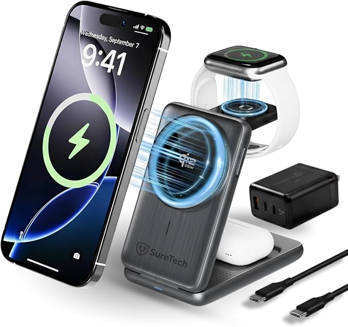 Travel Bundle (Wireless Charger Wall Charger and Travel Case)