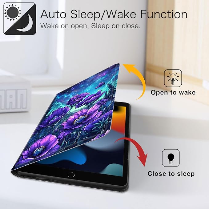 for iPad 11th Generation (A16 2025) 11 / iPad 10th Gen 10.9 2022 Case 360° Rotating PU Leather Stand Cover with Auto Sleep/Wake Shockproof TPU Backl Two Dragons Fighting