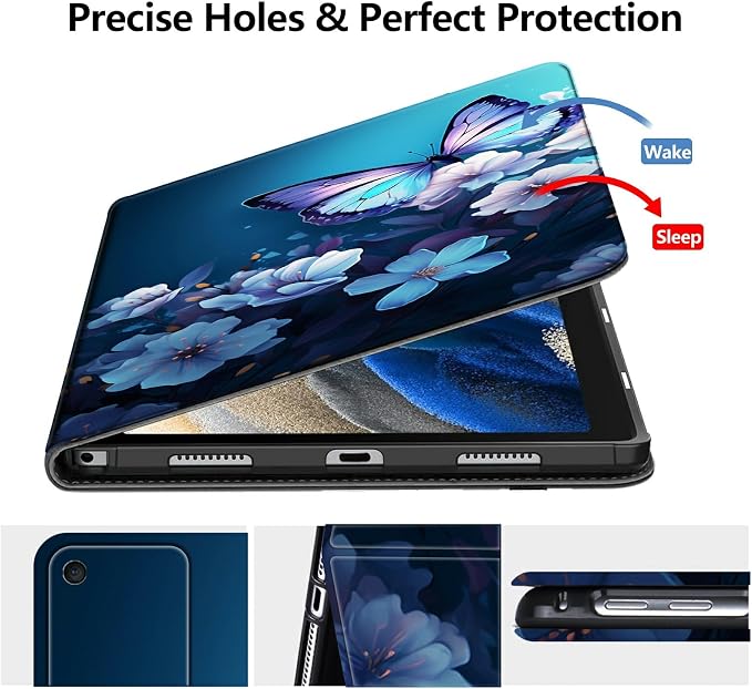 DIGTIALLL Case for Amazon Kindle Fire 7 Inch Tablet (9th/7th/5th Generation 2019/2017/2015 Release) PU Leather Smart Protective Cover with Auto Sleep/WakeBeach Palm Trees