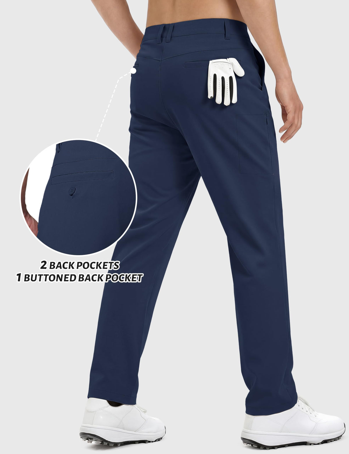 TACVASEN Golf Pants Men Lightweight Stretch with 5 Pockets for Work Casual