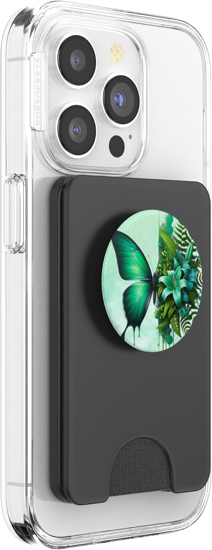 Floral Butterflies Flower Phone Grip Pop Out Green Butterfly PopSockets Adhesive PopGrip