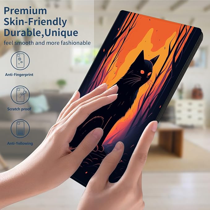 Slim Case for Amazon Kindle Fire Max 11 Case (13th Generation 2023 Release) 11 PU Leather Folio Stand Adjustable Smart Cover with Auto Wake/Sleep for Kindle Fire 11 TabletA American Flag Skull