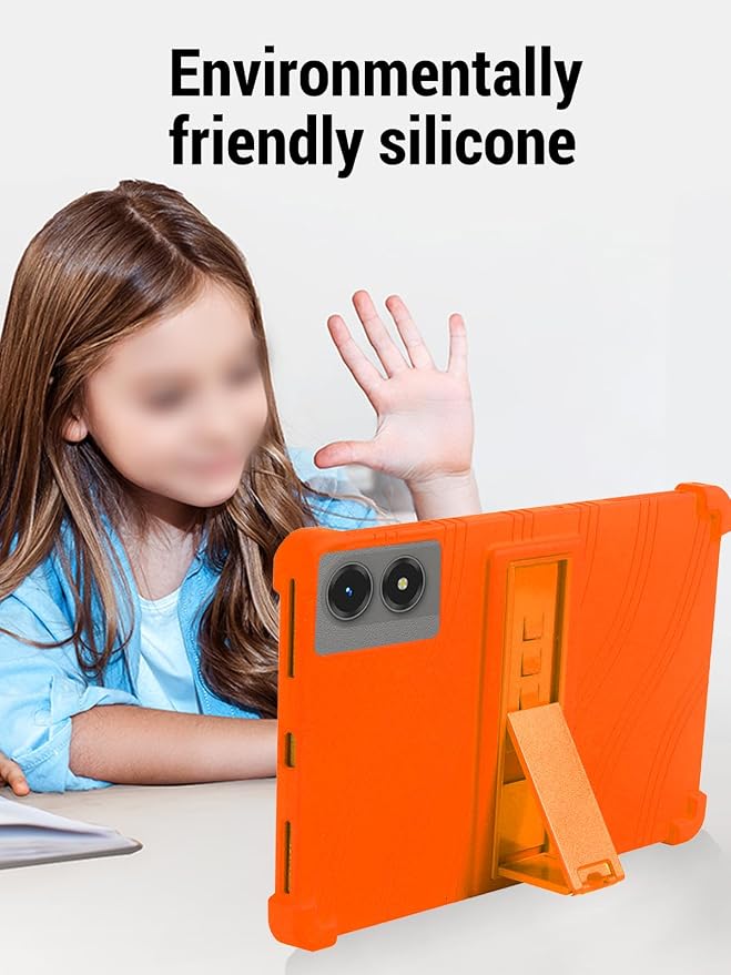 for TABWEE T50 (11 Inch) Android 16 Tablet Protective case ZBAGUG Shockproof Lightweight Silicone Protective Cover with Stand Child-Friendly Protection Easy to Clean Design Black.