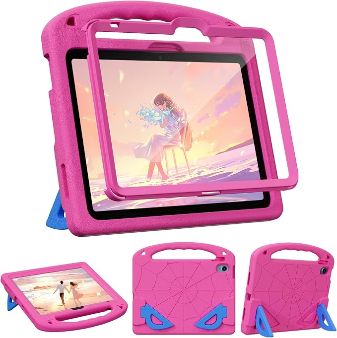 Kids Case for iPad 9th/8th/7th Gen. (10.2-inch 2021/2020/2019) | Shockproof Cover with Built-in Screen Protector and Stand Black