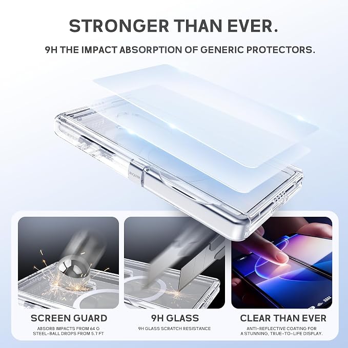 for Samsung Galaxy Z Fold7 Case [Compatible with Magsafe] [Invisible Kickstand &amp HD Screen Protector] Protective Phone Case for Samsung Galaxy Z Fold 7 Black