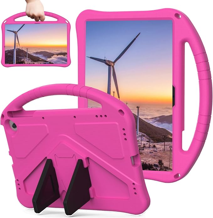 Tablet Case with Built-in Handle and Kickstand Kids Friendly Shockproof Cover Lightweight Compatible with Google Pixel 11 inch Black