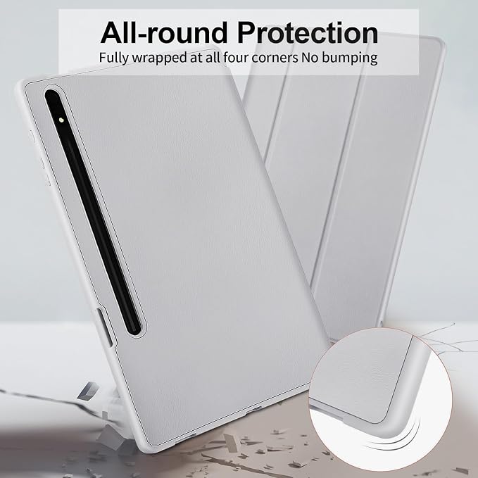 Case for Samsung Galaxy Tab S8 Plus 2022 / S7 FE 2021 / S7 Plus 2020 12.4 Case with S Pen Holder Dual Slim Folio Stand Protective Tablet Cover Multi-Angle Viewing Auto Wake/Sleep(Black)