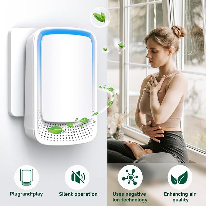 Air Ionizers for Home, Negative Ion Generator, Quiet Air Freshener for Bedroom