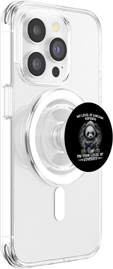 My Level of Sarcasm Depends Funny Sarcastic Quote PopSockets PopWallet for MagSafe