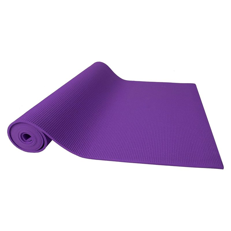 Fitvids 1/4-Inch High Density Thick Non Slip Yoga Mat with Knee Pad and Carrying Strap for Workout, Pilates, Gym Home Exercise, Purple