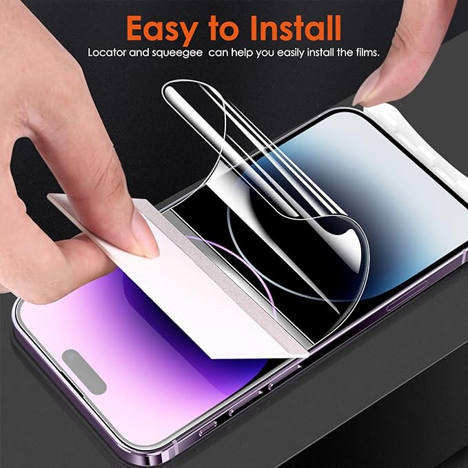 3 Pack Flexible Film Screen Protector for iPhone 12 Pro Max Non-breakable Soft TPU Hydrogel Film for iPhone 12 Pro Max Screen Protector Film (NOT Glass)