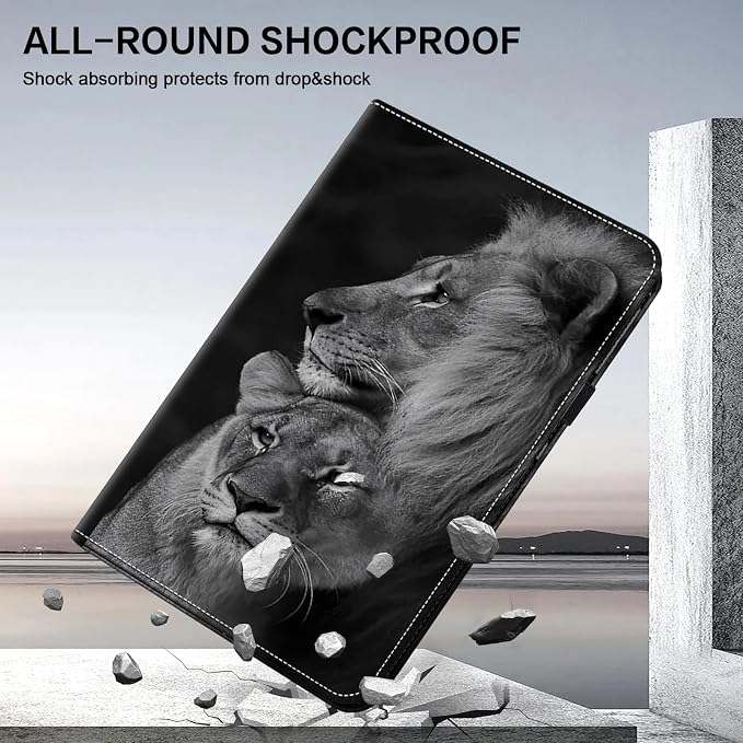 ALILANG Case for Google Pixel Tablet 11 Inch 2023 with Stylus Folio Book Style Shockproof Folding Stand Cover for Google Pixel Tablet Case -Black Horse