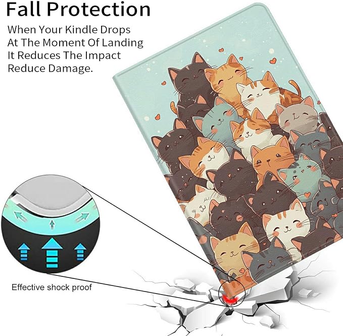 Case for Kindle Scribe 10.2 Inch (2022 Released) PU Leather Cover with Auto Sleep Wake for 10.2 Kindle Scribe Alpaca with Glasses