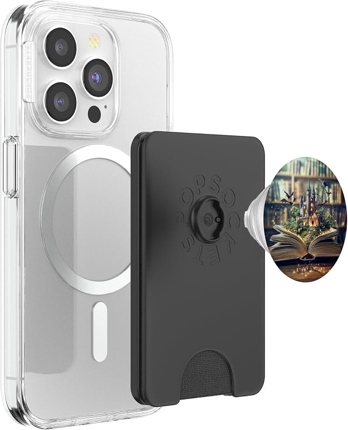 Fantasy Book Lover Library Bookworm Literature Mystery PopSockets PopWallet for MagSafe
