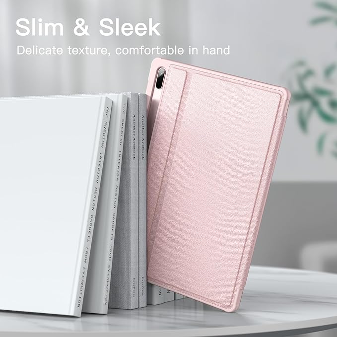 JETech Folio Case for Samsung Galaxy Tab S8 Plus/S7 FE/S7 Plus 12.4 Black | For 2022/2021/2020 Model Multi-Angle Stand Cover S Pen Holder Slim Protective Cover Auto Wake/Sleep