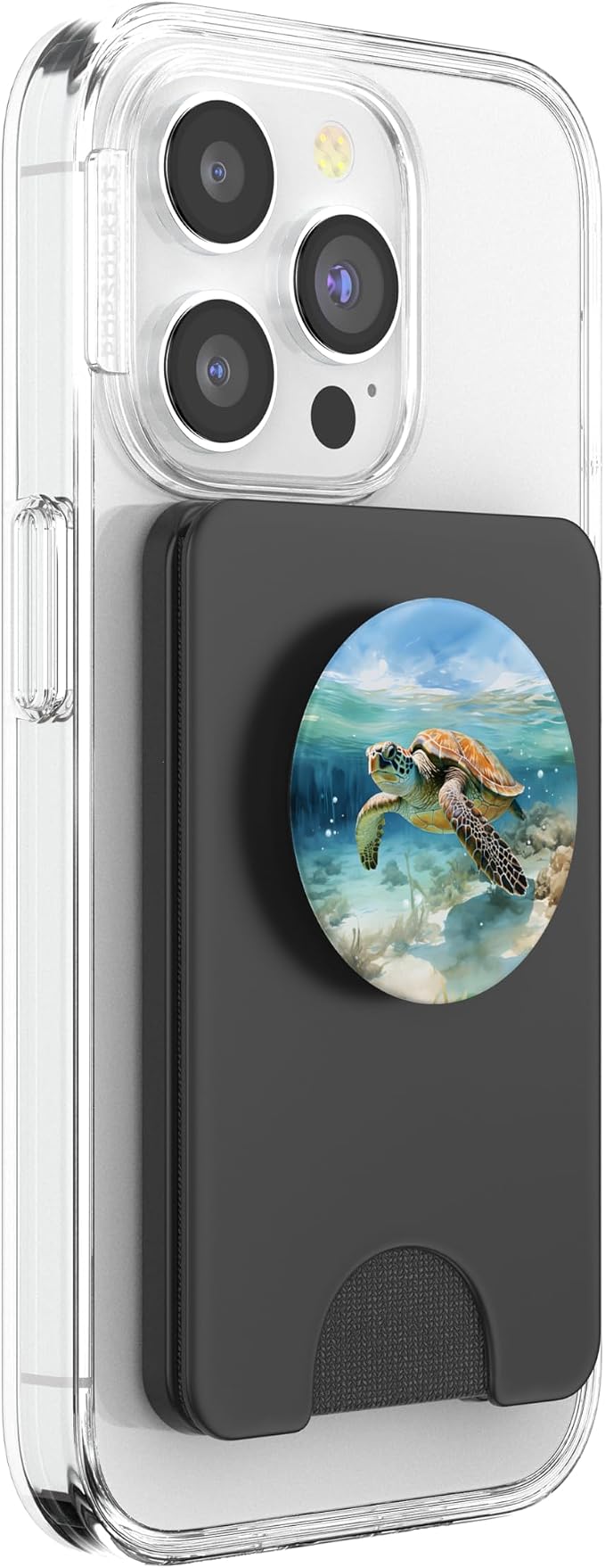Green Sea Turtle Relaxing Watercolor PopSockets PopGrip for MagSafe