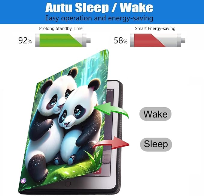 Case for iPad 6th/5th Generation (2018 2017 Model 9.7 Inch) iPad Air 2/Air 1 (9.7 Inch) Slim PU Leather Stand Folio Cover with Auto Wake Sleep African Woman Wolf