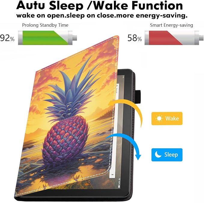 Case for Amazon Kindle Fire HD 8/Fire HD 8 Plus Tablet (12th/10th Generation 2024/2022/2020 Release) - PU Leather Folio Cover with Smart Auto Wake/Sleep Bald Eagle