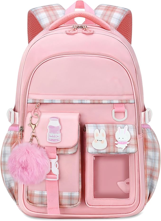 Kids Backpacks for Girls - Cute Girls Backpack for Elementary, Middle and High School Students - 18" Large Capacity School Bookbag with Multiple Pockets