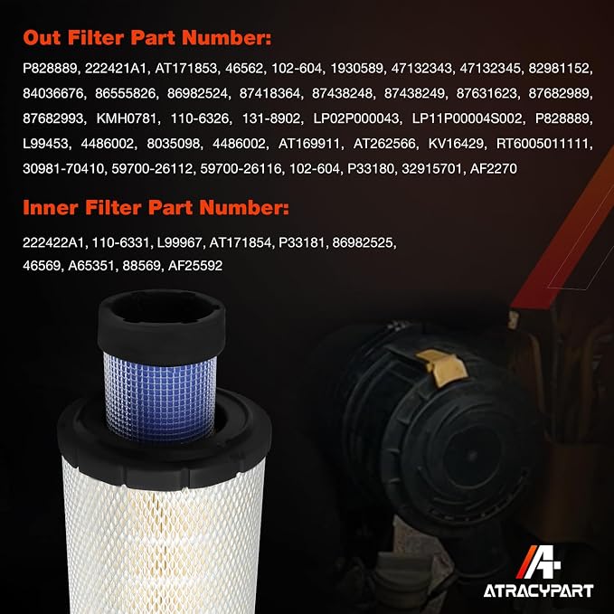 Air Filters Set P828889-P829333 110-6326 -110-6331 46562-46569