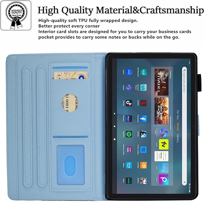DTangLsm for Amazon Fire Max 11 Case (13th Generation 2023 Release) Black | Kindle Fire Max 11 Tablet Case Slim Folding PU Leather Stand Cover for Fire Max 11 Tablet 13th Gen Case with Auto Wake/Sle