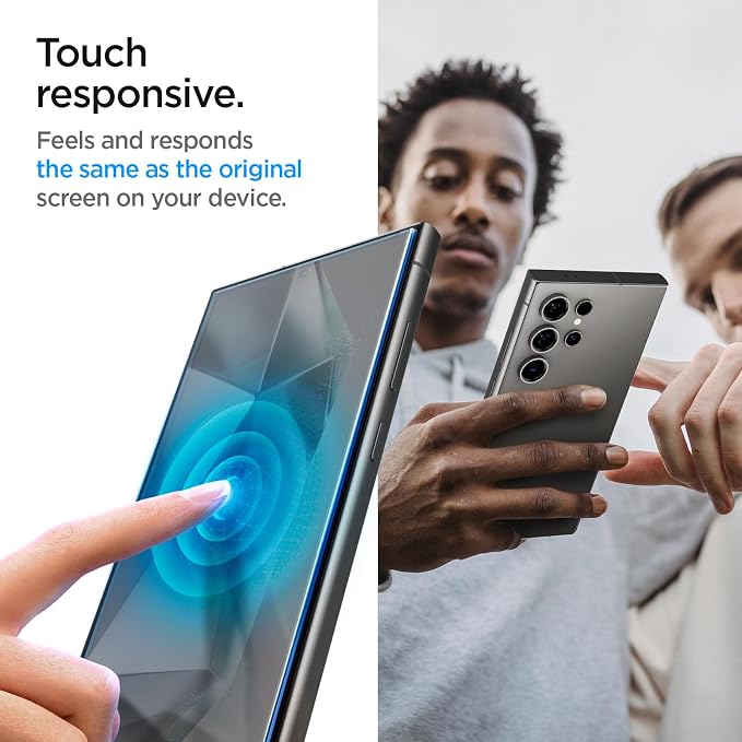 Spigen GlasTR EZ FIT Tempered Glass Screen Protector for Galaxy S24 Ultra | 9H Hardness Tempered Glass Easy Installation Kit Case-Friendly Crystal Clear Touch Responsive Oleophobic Coating