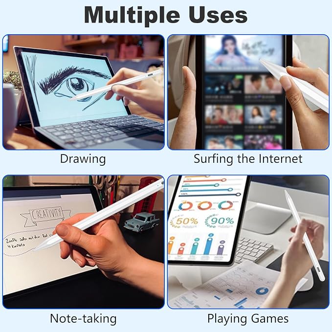 COO Universal Active Stylus Pen for iOS Android &amp Samsung Touch Screens | Smart Digital Stylus for Lenovo/Vivo/Mi/HUAWEI Tablets iPhone/Samsung/Pixel Phones for Drawing&ampWriting Gradient Blu