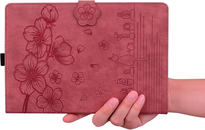 Case for Honor MagicPad 3 Pro 12.3 12.3 2026Multi-Angle Viewing PU Leather Folio Stand Cover with Pencil HolderShockproof Protective Case for Honor MagicPad 3 Pro 12.3 2026Rose Red