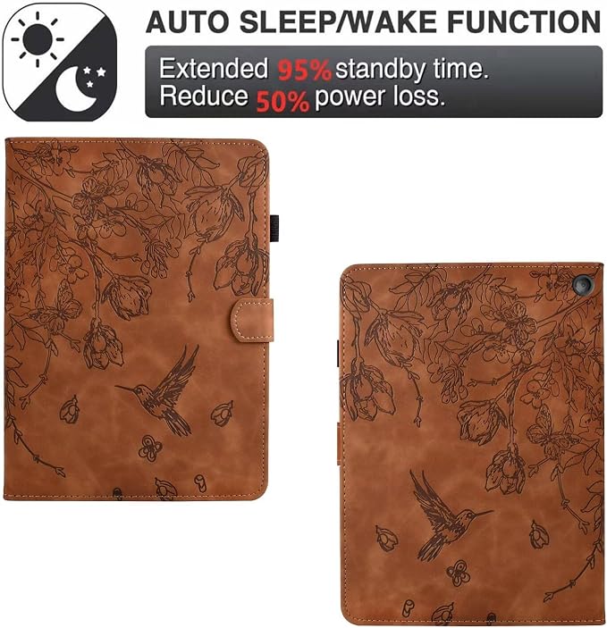 Case for Kindle Fire HD 10 &amp Fire HD 10 Plus 13th/11th Generation 2023 2021 | Synthetic Leather Flip Folio Stand Cover with Auto Wake/Sleep for Kindle Fire HD 10 &amp Fire HD 10 Plus Beach