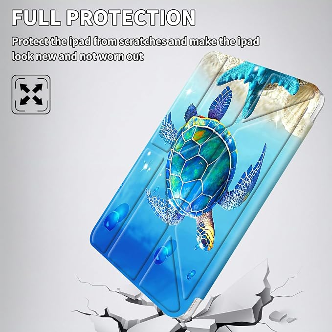 for iPad 10.2 &amp 10.5/iPad 9th/8th/7th Generation 10.2 2021 2020 2019 Case Mutil Angles Folding Y-Shaped Stand Cover with Pencil Holder Auto Wake/SleepAmerican Flag and Cow