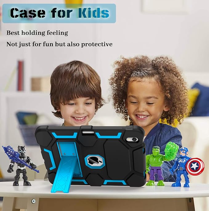Case for iPad 11 11th Gen (A16) 2025 &amp 10th Gen 2022 10.9 Purple+Green | Kickstand | With Pencil Holder | Drop-Proof Silicone+Hard Shell | Raised Edge Protects Screen&ampCamera | Heavy Duty Pr