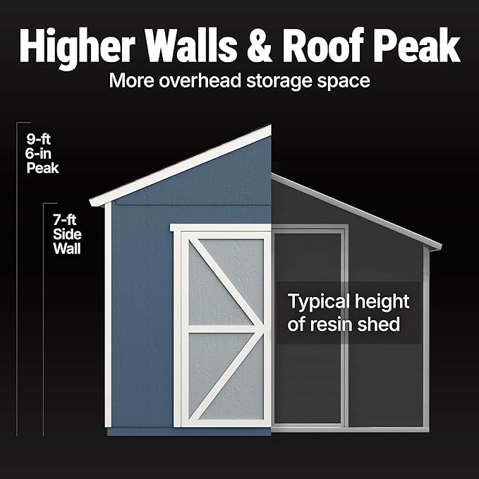 Handy Home Products Rookwood 10x14 Do-It-Yourself Wooden Storage Shed with Floor No Color