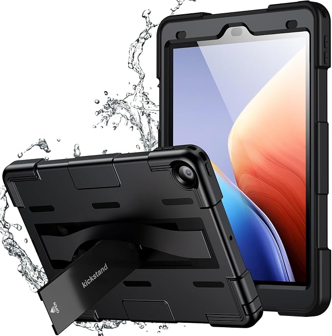 SPIDERCASE for iPad 9th Generation Case 10.2 inchIP68 Waterproof with Hand Strap&ampStand Built-in Screen ProtectorFull Body Rugged Shockproof Protective Case for iPad 9th/8th/7th (2021/2020/2019)