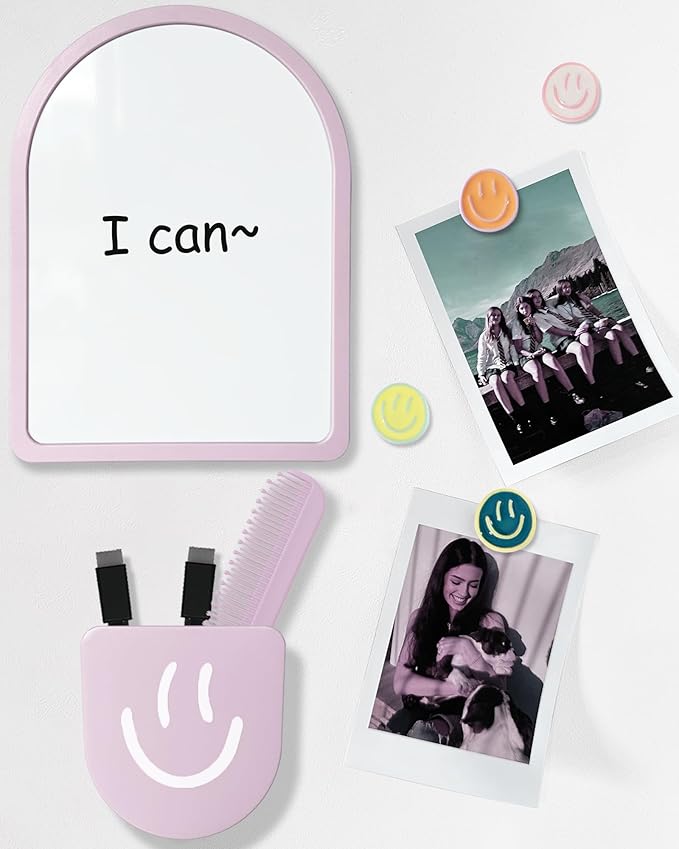10 pcs - Locker Accessories, Locker Decorations Including Mirrors, whiteboards, Magnets and organizing Supplies. Ideal for Back-to-School Essentials and The Office (10 Pcs - Purple)
