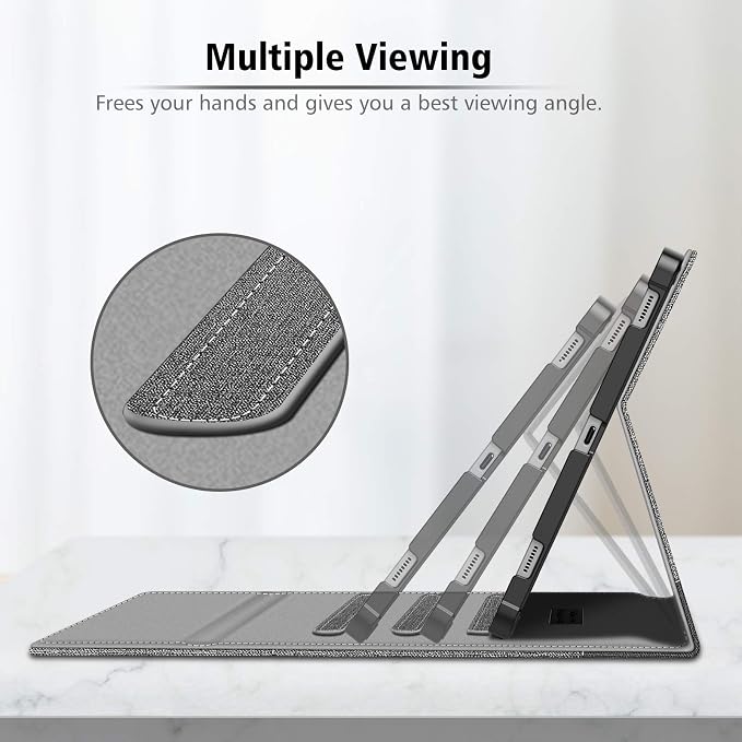 Fintie Portfolio Case for Samsung Galaxy Tab S8/Tab S7 11 Inch | Multiple Angles Business Cover with Pocket Built-in S Pen Holder Auto Sleep/Wake Dreamy Marble