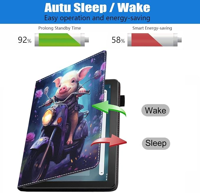 Case for Amazon Fire HD 8/HD 8 Plus Tablet (8 12th/10th Generation 2024/2022/2020 Release) Slim PU Leather Stand Folio Cover with Auto Wake Sleep African Woman Wolf