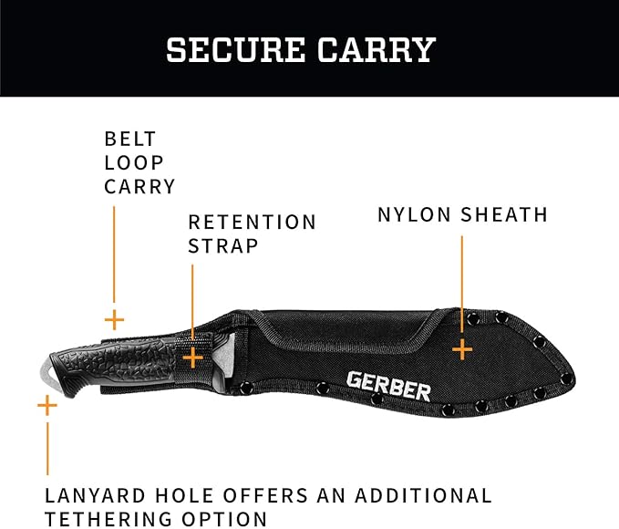 Gerber Gear Gerber Versafix, Machete Knife Hybrid, Black [31-003473]