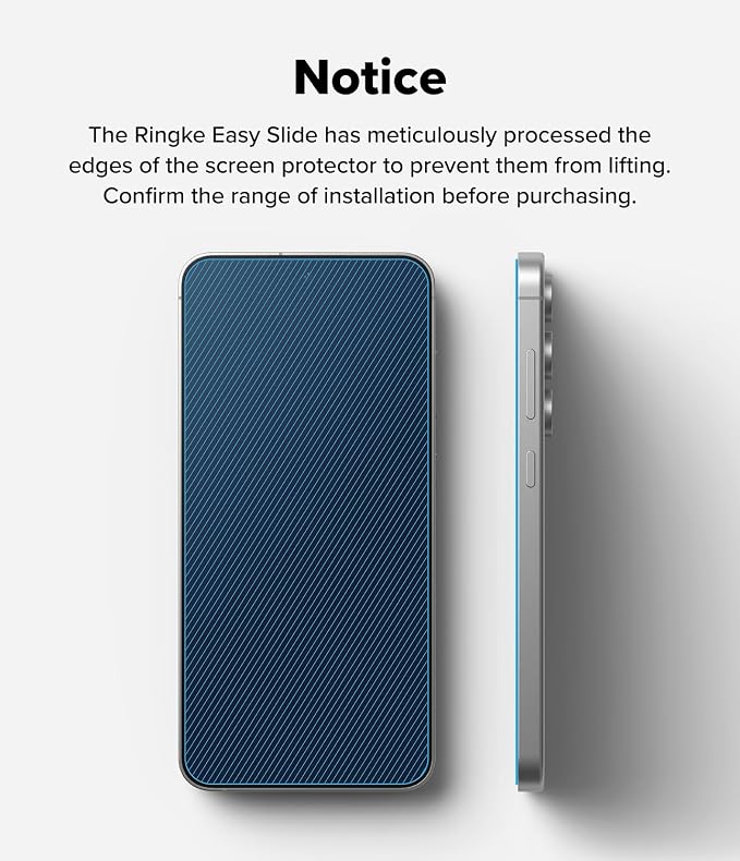 Ringke for Samsung Galaxy A35 5G Screen Protector [Easy Slide 2 Pack] | Easy Installation with Alignment Tool Case Friendly Premium 9H Hardness Tempered Glass
