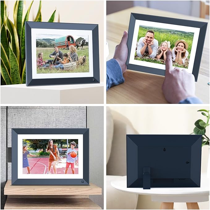 10.1-inch Digital Picture Frame Smart-Photo-Frame - Digital Frame with 1920 * 1200 IPS Touch Screen, Auto Rotate, 16GB Storage, Load Photos Videos from Phone via App or Email, Birthday Gifts for Mom