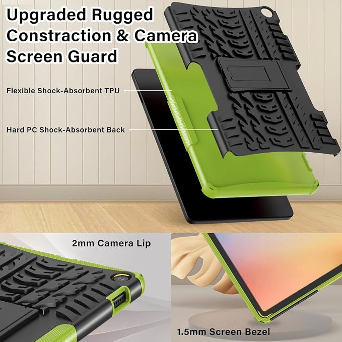 for 2023 Release Tablet Flre HD 10 &amp HD 10 Plus Case | 13th Generation Heavy Duty Dual Layer Shockproof Impact Resistance Protective Case with Kickstand for Kids