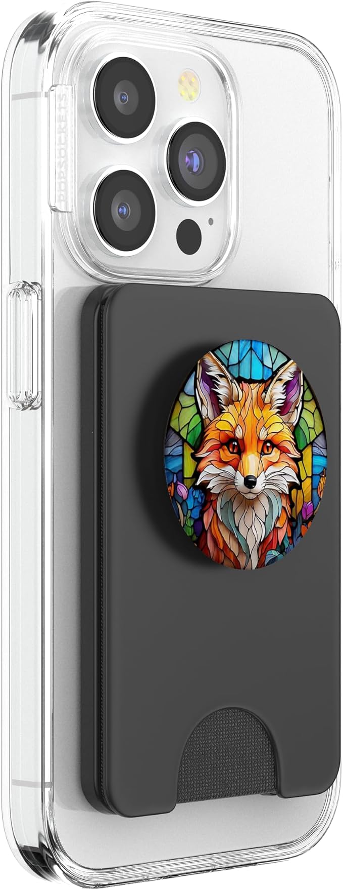 Stained Glass Red Fox PopSockets Adhesive PopGrip