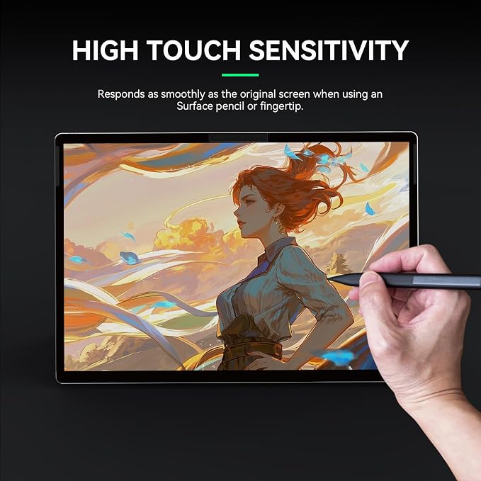 Privacy Screen Filter for Microsoft Surface Pro 11/10/9/8/X-13'' Removable | Nano-Suction Easy On/Off RemovableUV&ampGlare BlockBlue Light Block Computer Screen Filter Shield for Microsoft Surface