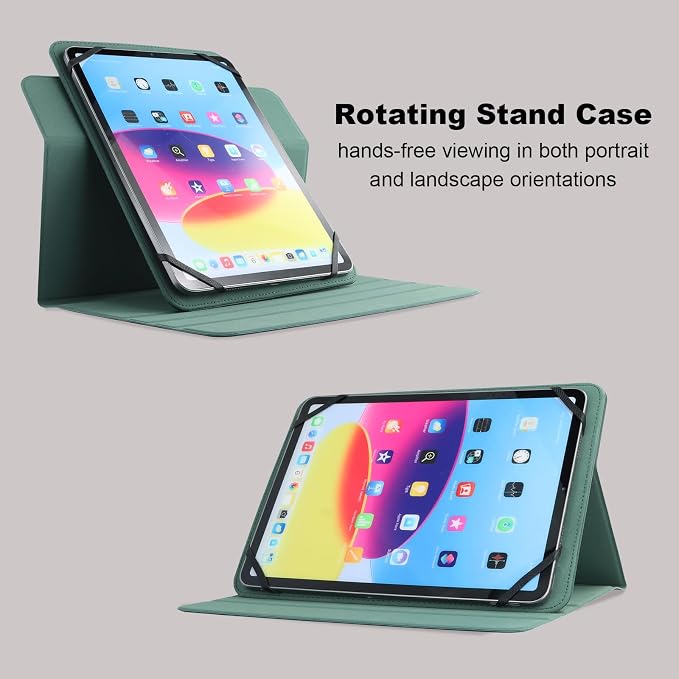 Dteck Universal Case (7.9 to 8.4) - Fold Stand Protective Flip Case for Apple iPad mini/Samsung Galaxy Tab 8.0 8.4 /Lenovo Tab 8 /onn. 100003561 8 Tablet Pro/Android Tablet 8 Inch (Blue Pink)