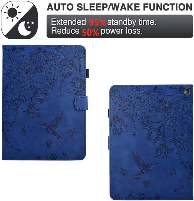 Case for Kindle Fire HD 10 &amp Fire HD 10 Plus 13th/11th Generation 2023 2021 | Synthetic Leather Flip Folio Stand Cover with Auto Wake/Sleep for Kindle Fire HD 10 &amp Fire HD 10 Plus Beach
