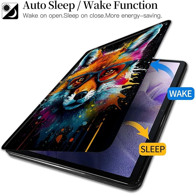 American Flag Deer Pattern Case for All-New Amazon Kindle Fire 7 Inch Tablet (9th/7th/5th Generation 2019/2017/2015 Release)360 Degree Rotating Stand Protective Cover with Auto Sleep/Wake
