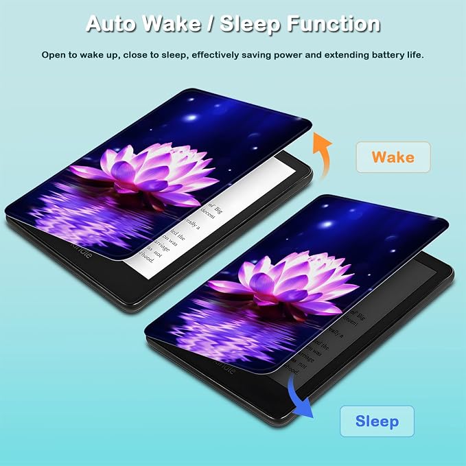 for 6 Kindle 2024 and 2022 (11th Generation) Case Slim Lightweight Smart Cover Case with Auto-Wake/Sleep for Kindle 2024Beach Starfish