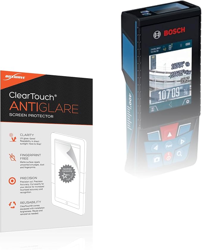 BoxWave Screen Protector Compatible with Bosch Blaze GLM400CL - ClearTouch Anti-Glare (2-Pack) Anti-Fingerprint Matte Film Skin