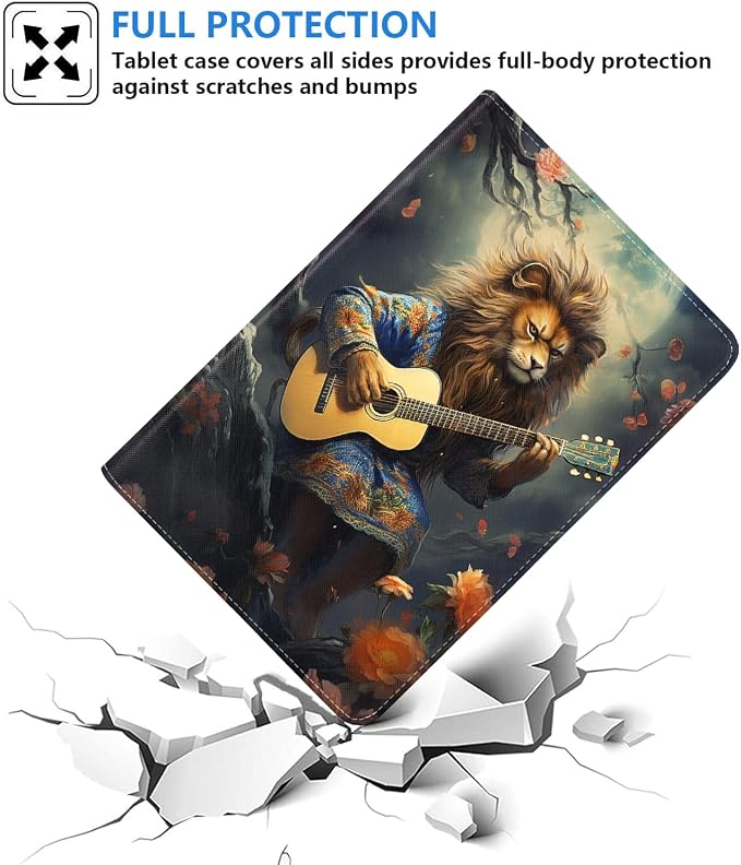 Case for Samsung Galaxy Tab S10 Plus 2024/ S9 Plus/ S9 FE Plus 5G 12.4 Inch 2023 Slim PU Leather Stand Folio Cover with Auto Wake Sleep Abstract Paint Dogs